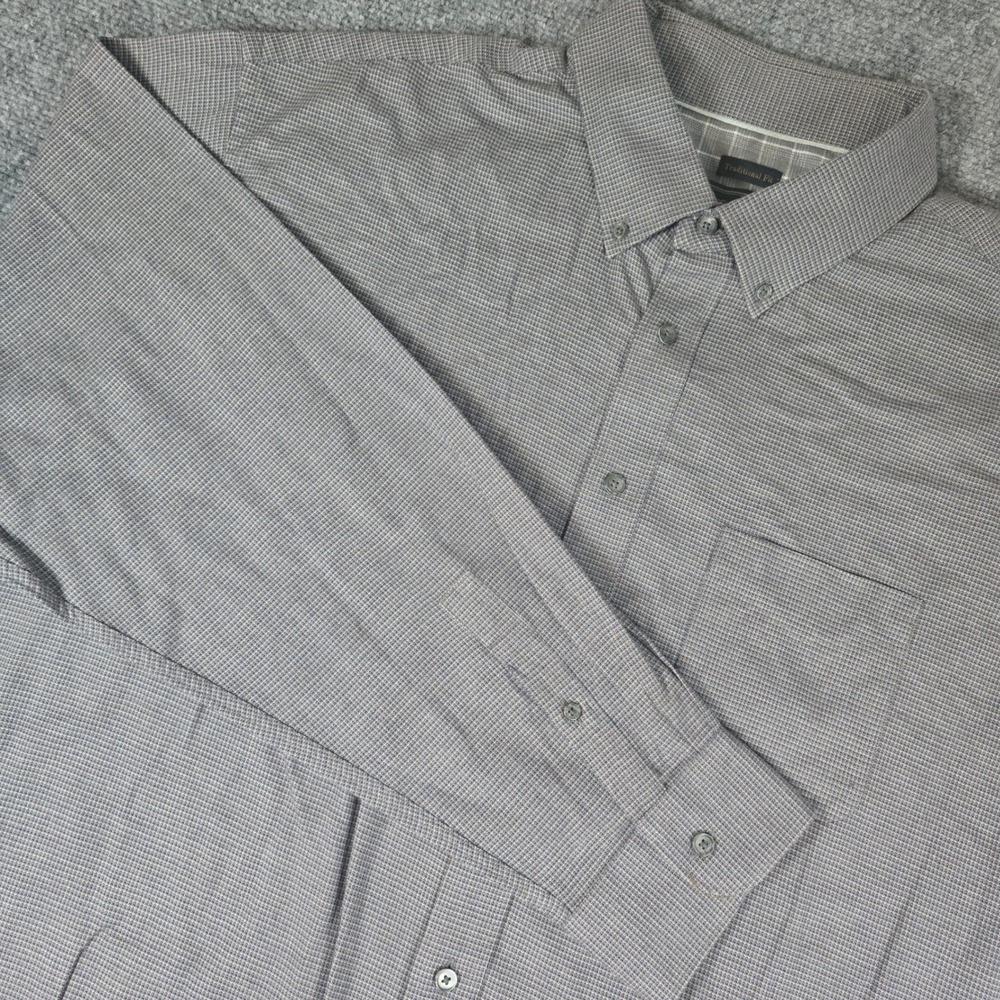 JOS A‎ BANK RESERVE Mens Traditional Fit Dress Shirt XXL 95% Cotton 5% Cashmere